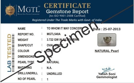 Pearl Jewellery Certification – MGTL Udaipur
